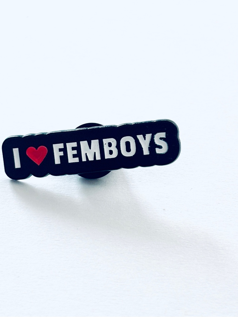 I ♥ FEMBOYS Unisex Enamel Pin, NWT